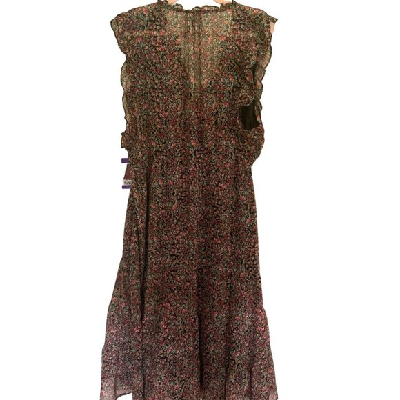 NWT BB Dakota by Steve Madden Ditsy Floral Boho Dress size XXL Sheer Cottage - Picture 3 of 8